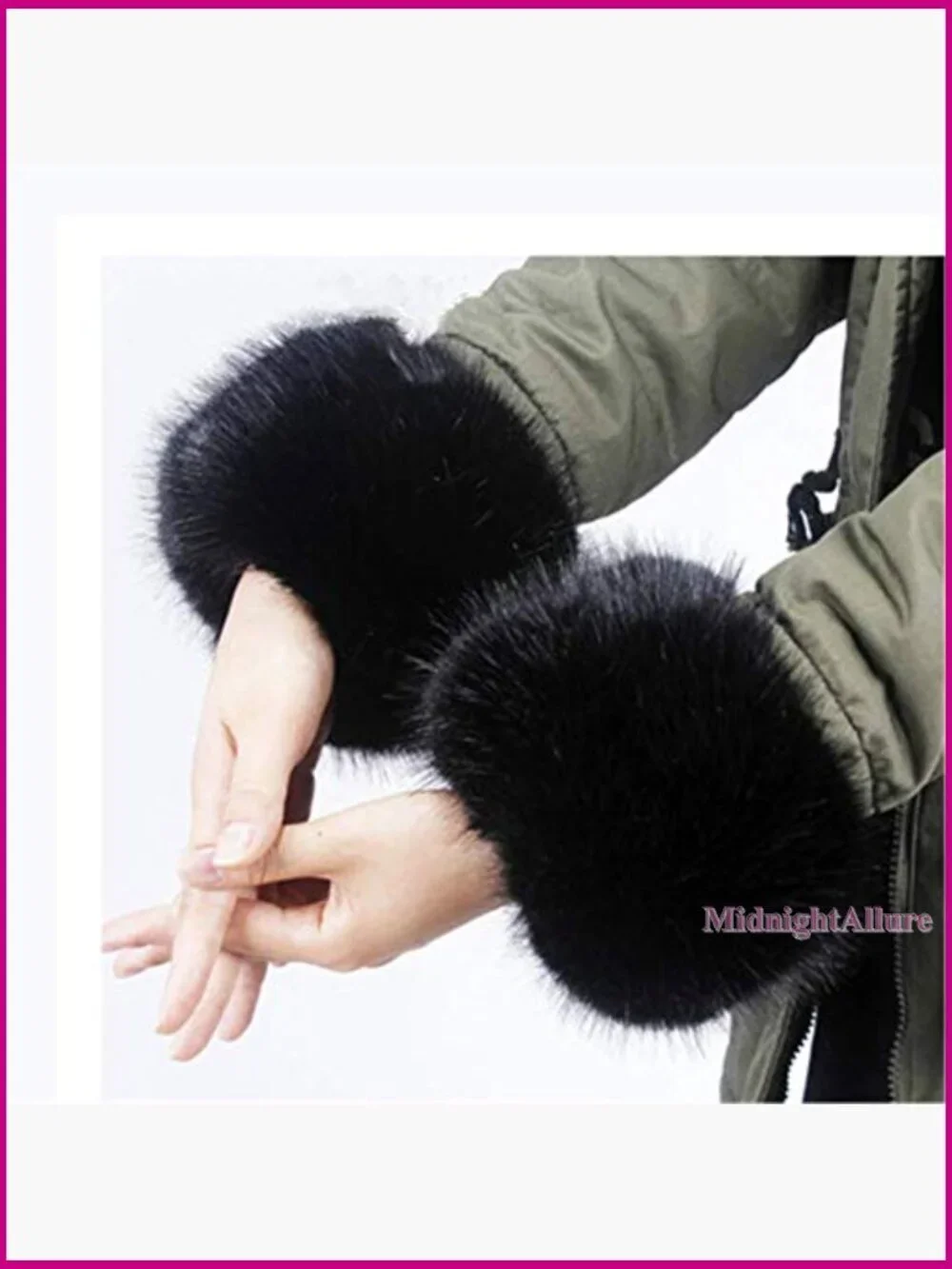 Faux Fur Collar and Wrist Cuffs Set Winter Neck Warmer Shawl Wrap